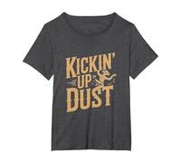 Divertido Line Dancing Country Music Line Dance Camiseta, Mujer Tallas Grandes, Jaspeado Oscuro, 3XL Grande