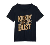 Divertido Line Dancing Country Music Line Dance Camiseta, Mujer Tallas Grandes, Negro, 3XL Grande