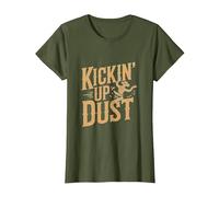 Divertido Line Dancing Country Music Line Dance Camiseta, Mujer, Verde Oliva, S