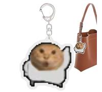 Divertido llavero de gato - Llavero de acrílico con cabeza , colgante de animales pequeños para adolescentes, niños, adultos, viajes, fiestas, cumpleaños, Gato bailando, Refer to description