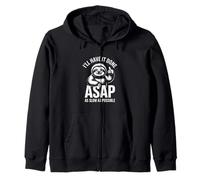 Divertido lo Antes Posible Lo más Lento Posible Diciendo Perezoso Sudadera con Capucha