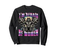Divertido lobo alfa tengo miedo de las mujeres hombre lobo Sudadera