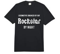 Divertido Locomotora Ingeniero Músico Rockstar Day Job Comfort Colors Adult Heavyweight T-Shirt