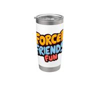 Divertido look divertido de amigos forzados para niños y niñas Vaso térmico de acero inoxidable de doble pared