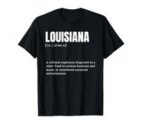 Divertido Luisiana Definición del Estado Cultura Comida Camiseta