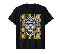 Divertido Maestro de Cuarto Grado Lindo Perro Estudiante de Regreso a la Escuela Camiseta