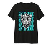 Divertido Maestro de Sexto Grado Gato Salvaje Estudiantes de Regreso a Clases Camiseta Premium