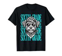 Divertido Maestro de Sexto Grado Lindo Perro Estudiante de Regreso a Clases Camiseta