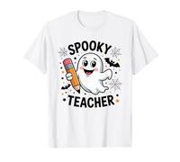 Divertido maestro fantasma espeluznante educador escolar de Halloween Camiseta
