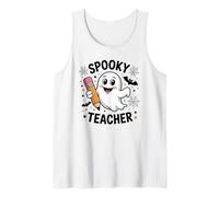 Divertido maestro fantasma espeluznante educador escolar de Halloween Camiseta sin Mangas