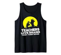 Divertido Maestro Zombi Maestros de Halloween Amor Cerebros Camiseta sin Mangas