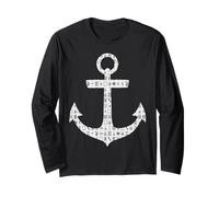 Divertido Mahjong con Tema de Ancla náutica Manga Larga