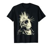 Divertido Maine Coon Cat Rocker Felino Animal Punk Rock Grunge Camiseta