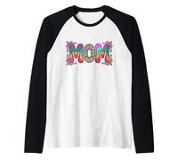Divertido MAMÁ Boho Hippie Art DÍA DE LA Madre Camiseta Manga Raglan
