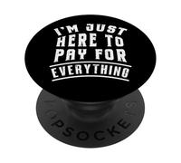 Divertido Mamá Papá Aquí para pagar por todo Sarcástico PopSockets PopGrip Adhesivo