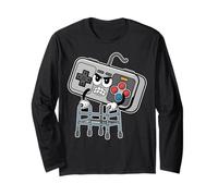 Divertido Mando Retro para Jugadores, diseño de Angry Retro Gaming Manga Larga