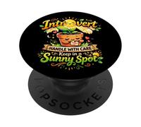 Divertido Mango introvertido con Cuidado Mantener en un Lugar Soleado PopSockets PopGrip Adhesivo