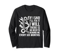 Divertido manitas mecánico papá si Digo Que lo arreglaré, lo haré Manga Larga