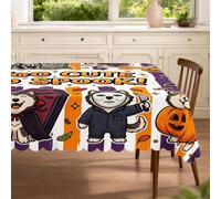 Divertido mantel rectangular de Halloween con diseño de perro malamute de Alaska, de 60 x 80 pulgadas, bonito estilo espeluznante, decoración de fiesta para cocina, banquete, picnic, camping