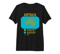 Divertido Mapa de Peligro de Australia: Cosas Que Pueden matarte Camiseta Premium