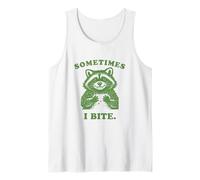 Divertido Mapache a Veces muerdo Humor Nostalgia 90s Vintage Camiseta sin Mangas