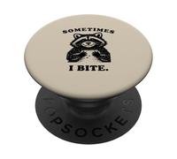 Divertido Mapache a Veces muerdo Humor Nostalgia 90s Vintage PopSockets PopGrip Adhesivo