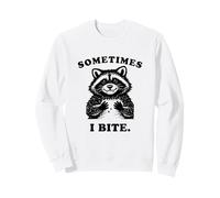 Divertido Mapache a Veces muerdo Humor Nostalgia 90s Vintage Sudadera