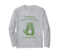 Divertido Mapache a Veces Puedo Sentir Que no Puedo sentirme Vintage Manga Larga