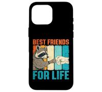 Divertido Mapache Best Friends For Life Fist Bump Carcasa para iPhone 16 Pro MAX