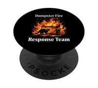 Divertido Mapache del Equipo de Respuesta a Incendios de Dumpster PopSockets PopGrip Adhesivo