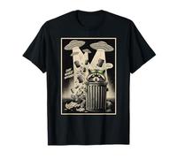 Divertido Mapache OVNI Nave Espacial destrozado Fresco Extraterrestre Vintage Camiseta
