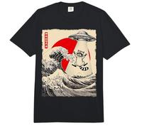 Divertido Mapache OVNI secuestro Gran Ola Kanagawa Anime Comfort Colors Adult Heavyweight T-Shirt