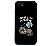 Divertido Mapache Que Nunca Dejes de soñar, Amante de los Animales, niños y niñas Carcasa para iPhone SE (2020) / 7/8