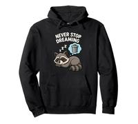 Divertido Mapache Que Nunca Dejes de soñar, Amante de los Animales, niños y niñas Sudadera con Capucha