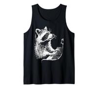 Divertido Mapache Que Toca el Piano Animal Pianista Musico Camiseta sin Mangas