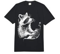 Divertido Mapache Que Toca el Piano Animal Pianista Musico Comfort Colors Adult Heavyweight T-Shirt