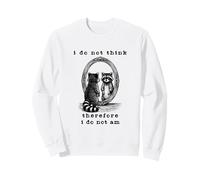 Divertido Mapache sarcástico Therefore I Do Not Am Vintage 90s Sudadera