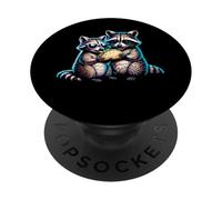 Divertido Mapache Taco Amante Lindo Comer Tacos PopSockets PopGrip Adhesivo