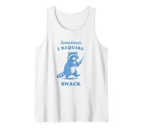 Divertido Mapache Tonto Comida Snack Meme Humor Gráfico Vintage Camiseta sin Mangas