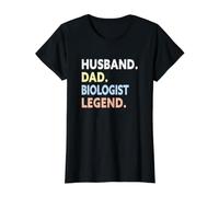Divertido Marido Papá Biólogo Leyenda Biólogo Padre Camiseta gráfica económica, Mujer, Negro, XS