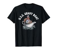 Divertido Marinero de Pavo de Acción de Gracias - USS Gravy Boat Captain Camiseta