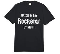 Divertido Masón Músico Rockstar Día Trabajo Comfort Colors Adult Heavyweight T-Shirt