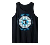 Divertido Matemáticas Broma Juegos de palabras Pi El humor no puede parar no se detendrá Camiseta sin Mangas