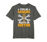 Divertido Mecánico Tipo De Sangre Aceite De Motor Mecáni Camiseta, Hombre Tallas Grandes, Asfalto, 6X Alto