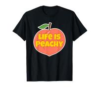 Divertido melocotón frutal de Estilo Retro Life Is Peachy Camiseta
