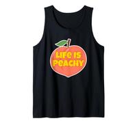 Divertido melocotón frutal de Estilo Retro Life Is Peachy Camiseta sin Mangas