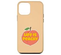 Divertido melocotón frutal de Estilo Retro Life Is Peachy Carcasa para iPhone 12 Mini