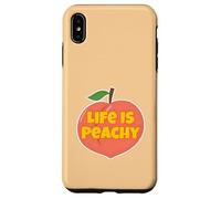 Divertido melocotón frutal de Estilo Retro Life Is Peachy Carcasa para iPhone XS MAX