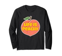 Divertido melocotón frutal de Estilo Retro Life Is Peachy Manga Larga