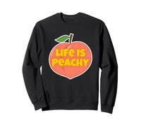 Divertido melocotón frutal de Estilo Retro Life Is Peachy Sudadera